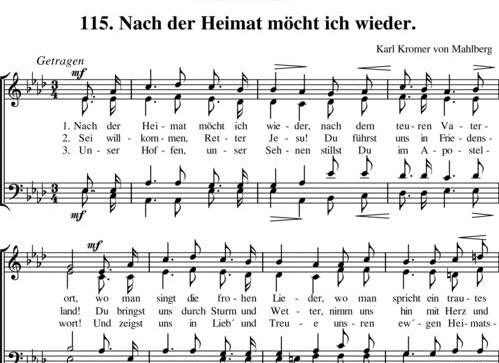 Nach der Heimat möcht' ich wieder