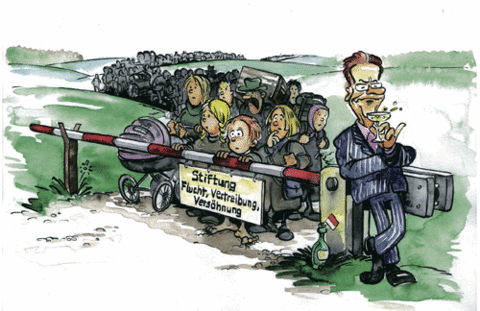 JF-Karikatur: Die Grenze der Deutschen Außenpolitik