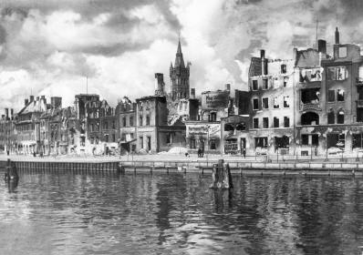 Das zerstörte Königsberg nach dem Luftangriff im August 1944
